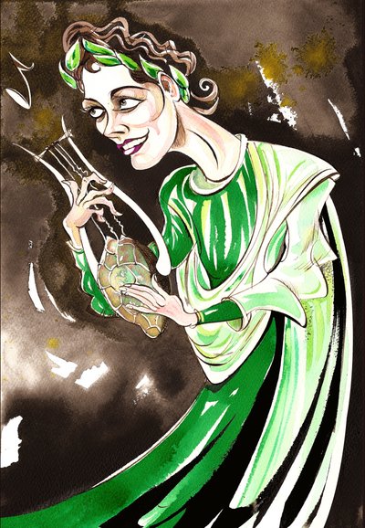 Kathleen Ferrier - caricature as Orpheus from the opera Orfeo ed Euridice by Christoph Gluck by Neale Osborne